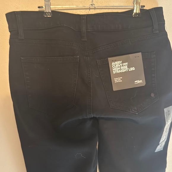 NWT Avery Curvey fit high rise straight leg jeans W31 L31 women’s silver jeans - Picture 7 of 8